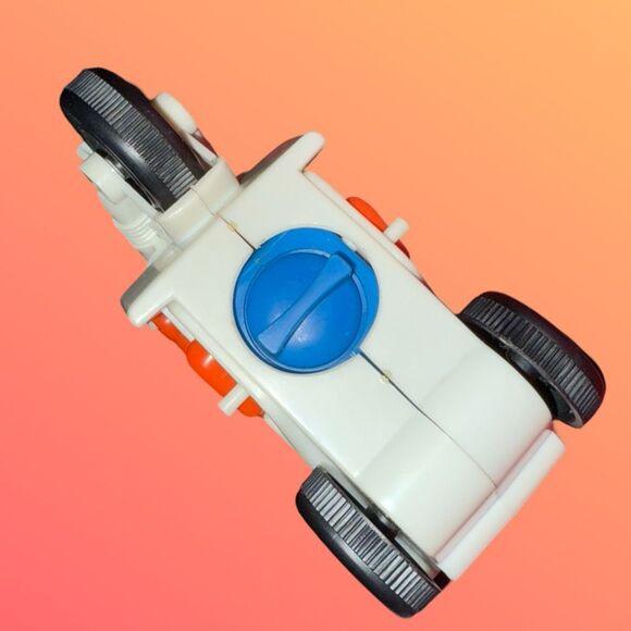 Vintage 1970s Toot Toot Hand Wind Up Motorcycle Trike & Action Rider B5 - Picture 3 of 9